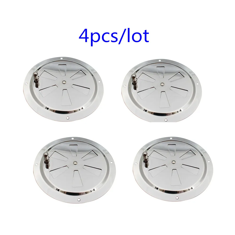 

4PCS 316 Stainless Steel Cover Side Knob Opening LouverRound Air Louver Vent For Yacht Boat Sailing Rv Accessories
