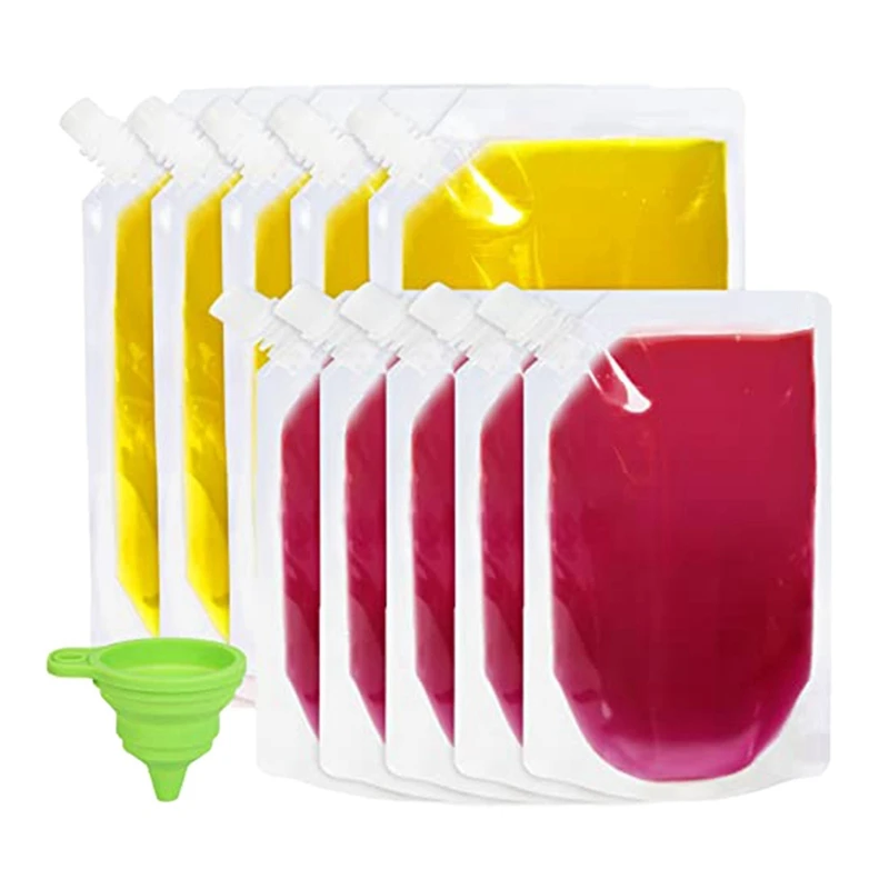 

Plastic Flasks Bags, Concealable Drink Bags With 1 Silicone Funnel, Reusable Drink Pouches Plastic Flask