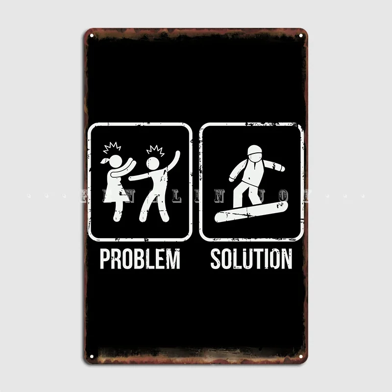 

Snowboard Gift Winter Metal Plaque Poster Wall Mural Poster Club Bar Retro Tin Sign Posters