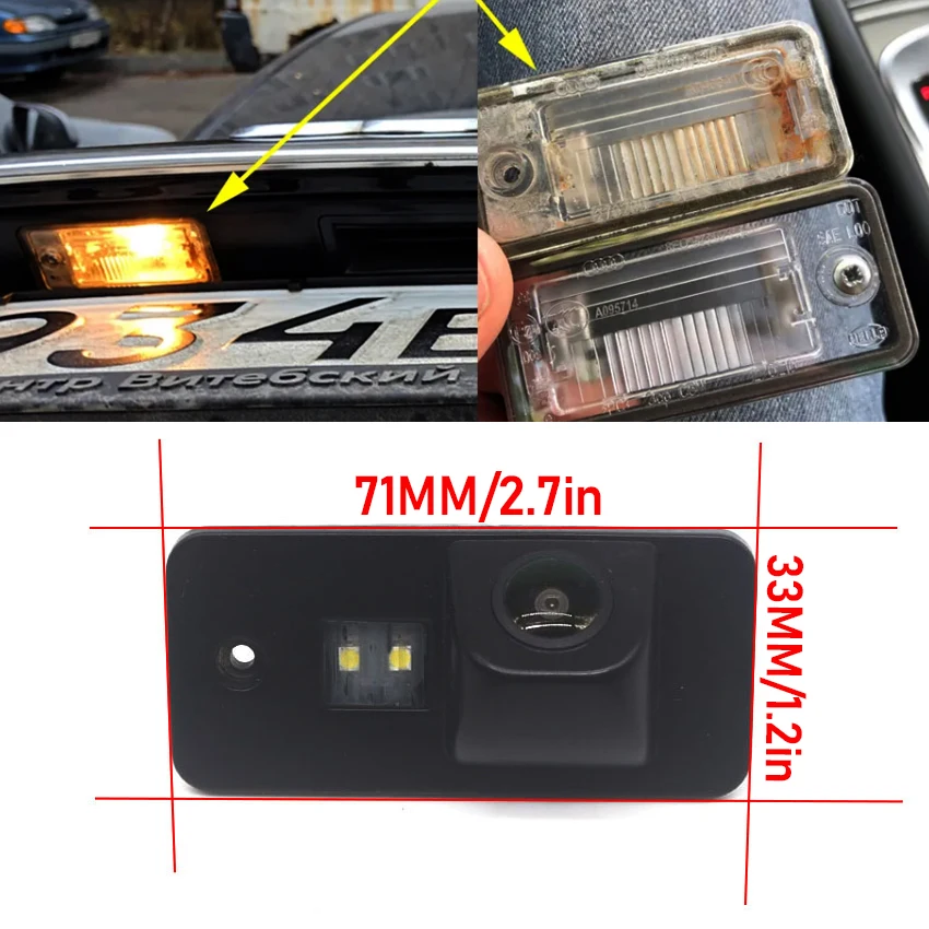 140 градусов HD CCD 1080x720P камера заднего вида для Audi A3 S3 8P A4 S4 A5 S5 A8 S8 A6 C6 RS6 Q7 2001 ~ 2011