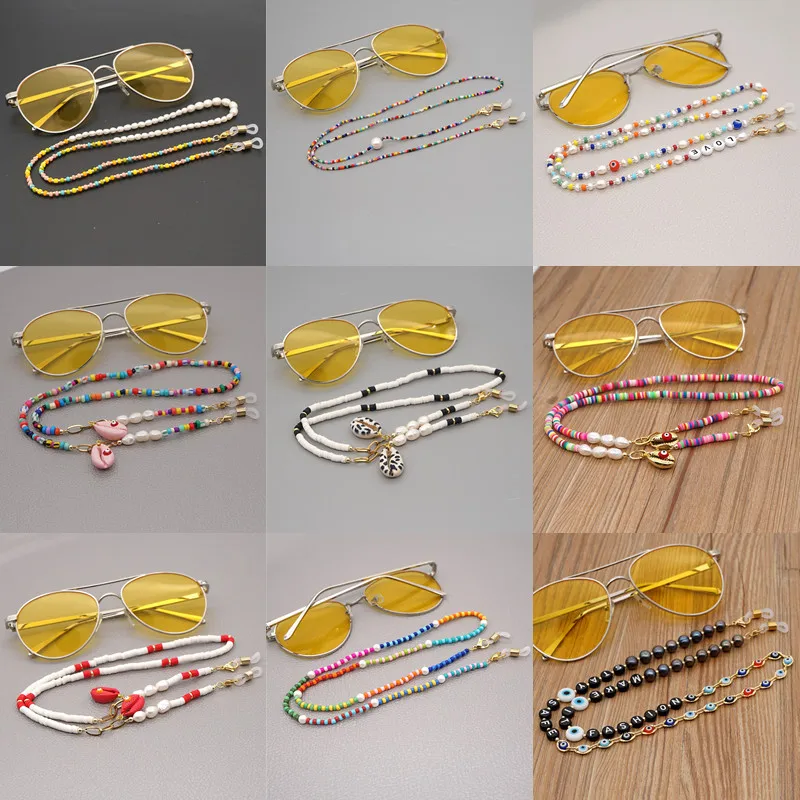 

Bohemian Chain Accessories Fashion OL Style Soft Pottery Sunglasses Strap Glasses Chain