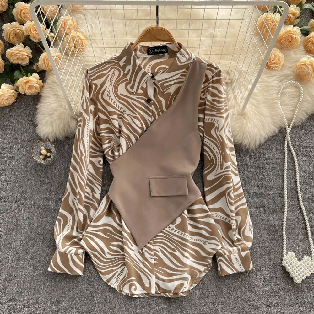 

Women Shirts Long Sleeve with Vest