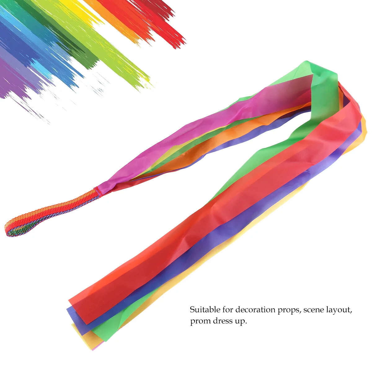 

BESTORARD 12pcs Rainbow Ribbon Dance Ribbon Colored Ribbon