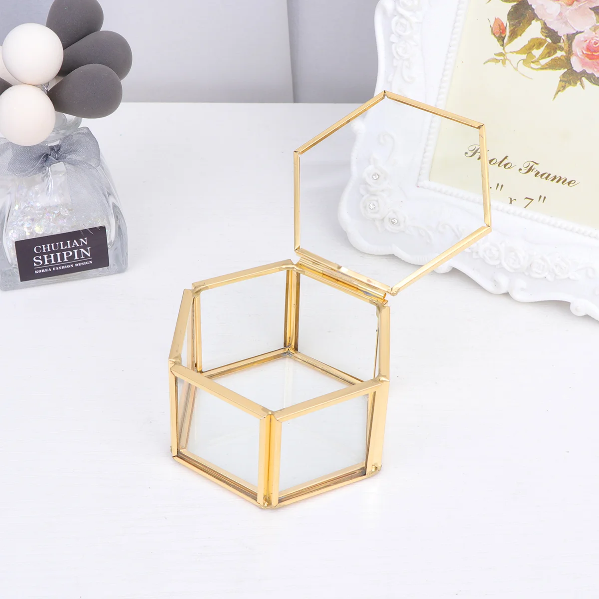 

Necklace Holder Necklace Organizer Bracelet Holder Necklace Stand Hexagonal Storage Box Earring Case