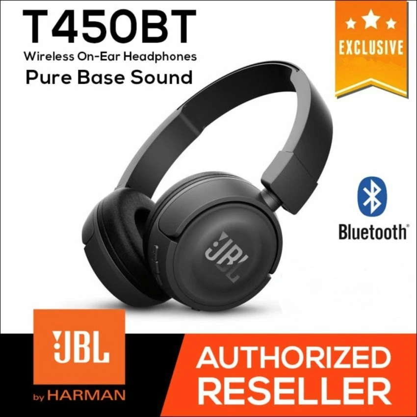 

JBL T450BT Wireless Bluetooth Headphone Flat-foldable on-Ear Headset with Mic Noise Canceling Earphone