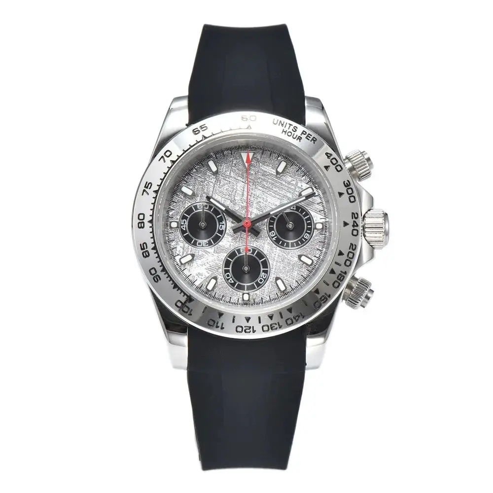 Спортивные мужские кварцевые часы PARNSRPE VK63 из нержавеющей стали сапфировые