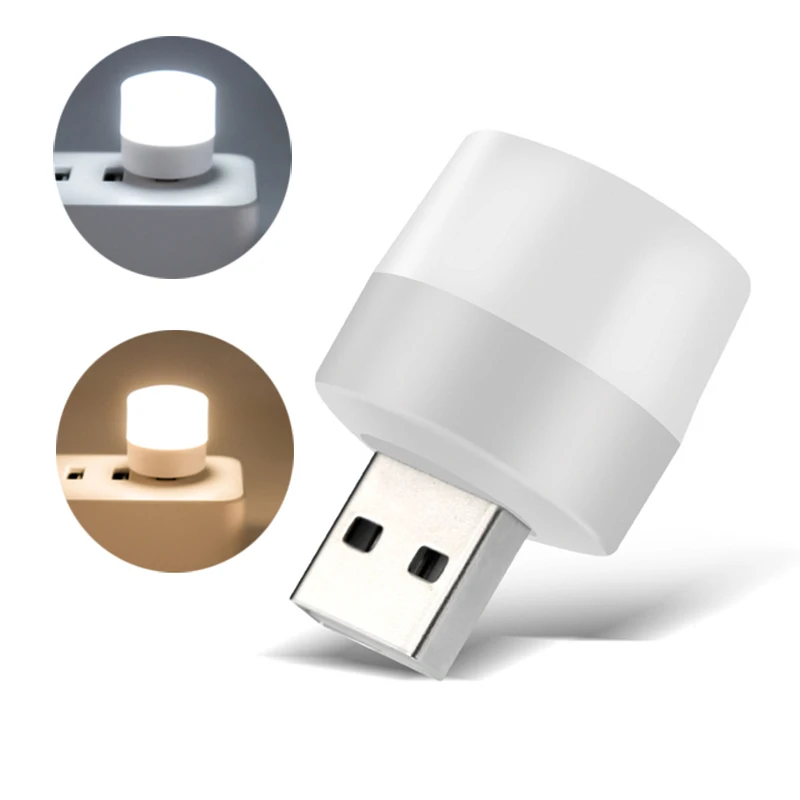 

USB Plug Lamps 1/2PCS Mini Reading Night Lights Computer Mobile Power Charging LED Eye Protection Book Lights Desk Lighting