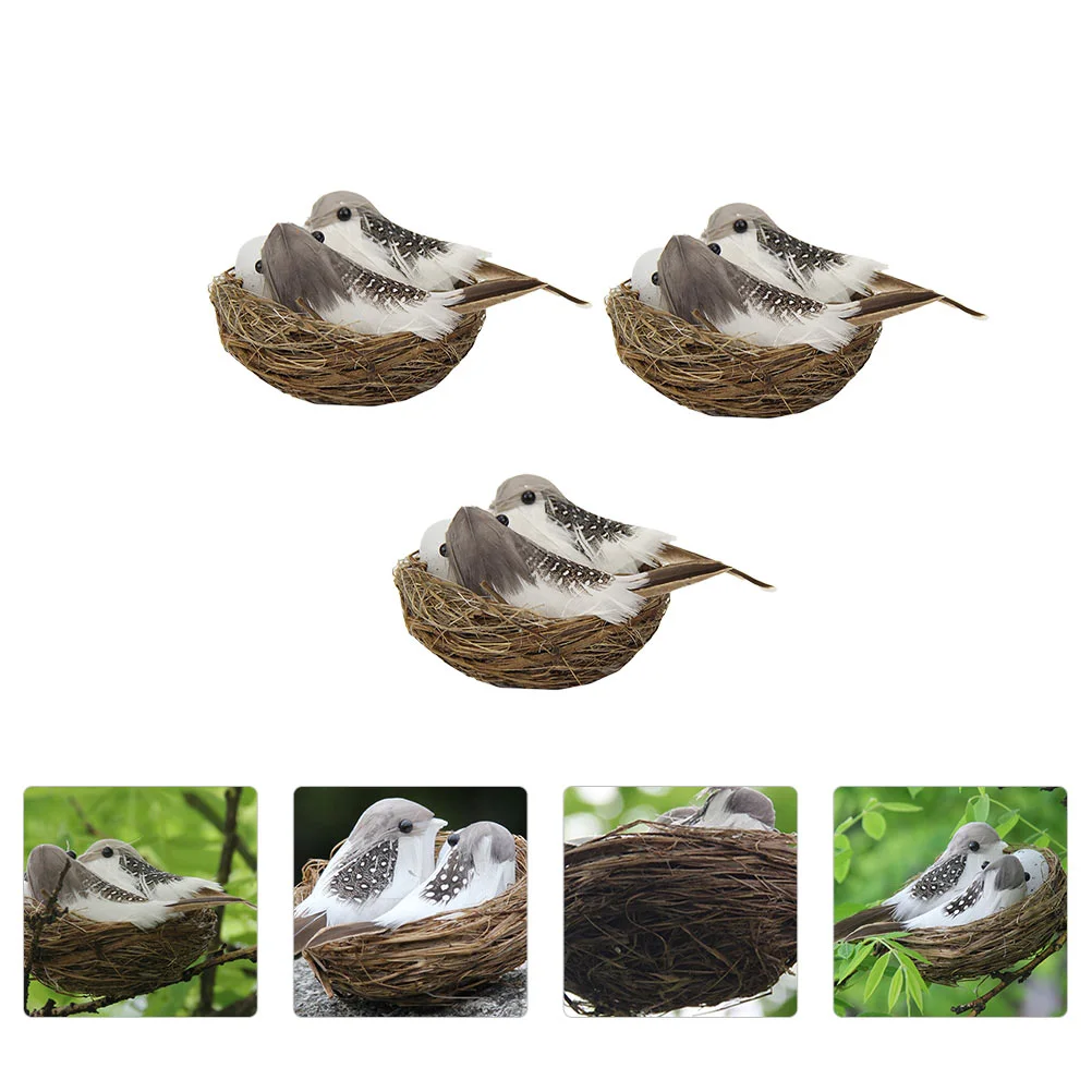 

Birdsfake Artificial Bird Easterfaux Craft Figurines Decors Decor Simulation Gardenswallow Crafts Hut Seggs Sets Love Feathered