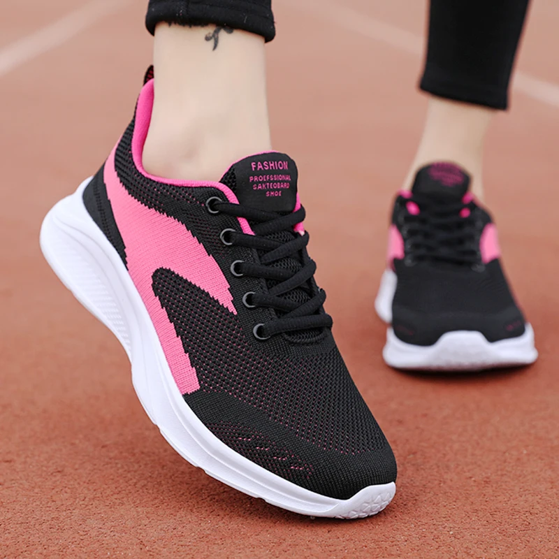 Breathable Women Casual Shoes Lightweight Non-slip Female Vulcanized Shoes Outdoor Women's Casual Sneakers Lace Up Free Shipping