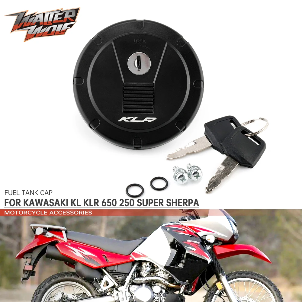 

Fuel Gas Tank Cap For KAWASAKI KLR650 KL250 KLR 250 KLR 650 KL 250 Super Sherpa Motorcycle Accessories Cover Caps Aluminum LOGO