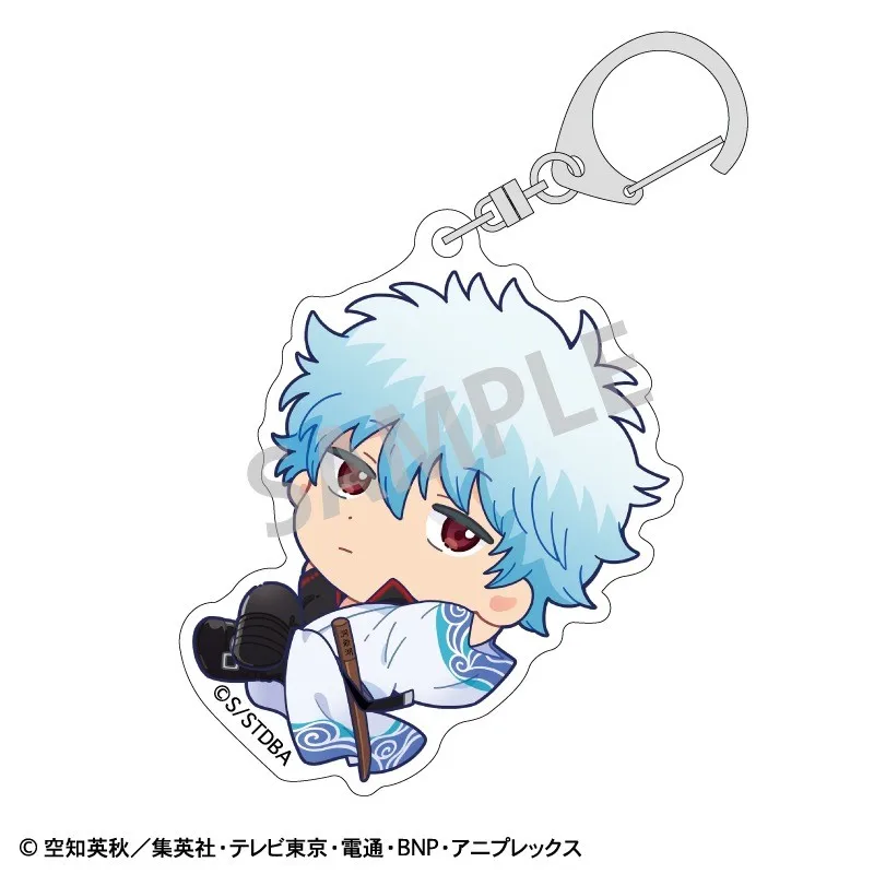 Фигурки аниме GINTAMA Sakata Gintoki Kondou Isao Hijikata Toushirou акриловые брелки для косплея