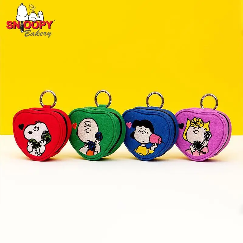 

2023 Kawaii Snoopy Anime Cartoon Cute Change Bag Handheld Bag Love Key Bag Fashion Pendant Mouth Red Bag Large Capacity Tote Bag