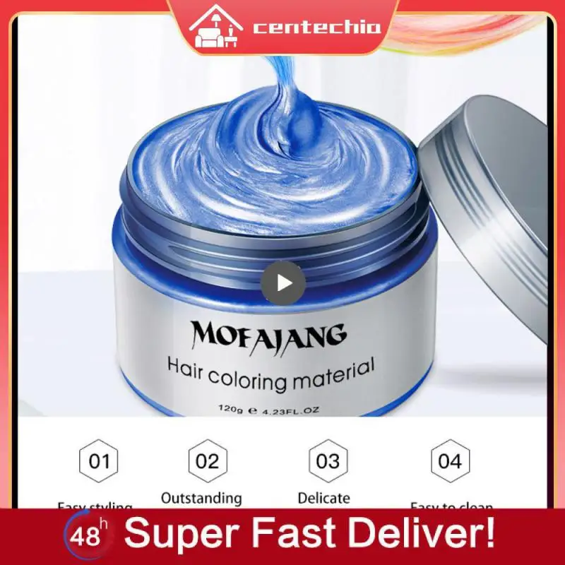 Hair Wax Styling Pomade Silver Grandma Grey Disposable Natural Hair Strong Gel Cream Hair Dye For Women