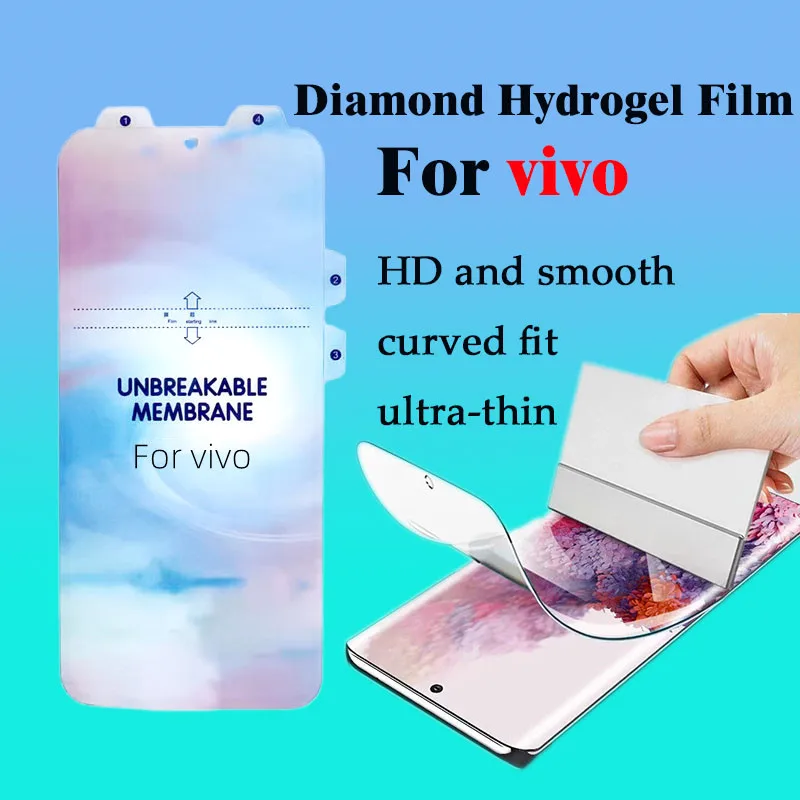 

Screen Protector For VIVO IQOO 5 Pro Full Cover For VIVO X70 50 60 Pro Plus New Diamond Hydrogel Film For NEX3/S HD Not Glass