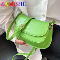 2022 summer women small pu leather flap bag luxury brand shoulder crossbody bags summer solid color lady purses and handbags new
