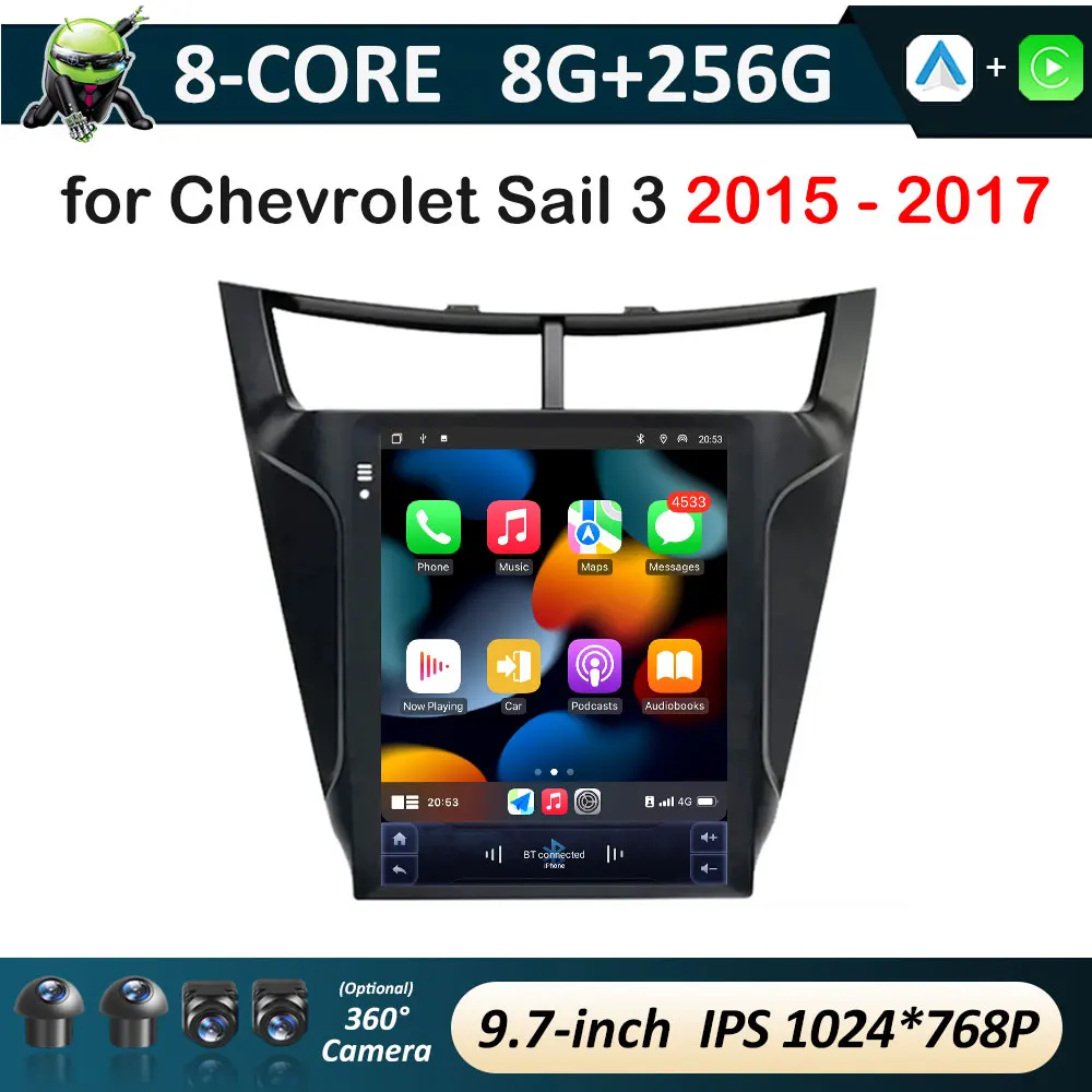 Умная система Android OS автомобильное видео для Chevrolet Sail 3 2015 2016 2017 радиоплеер