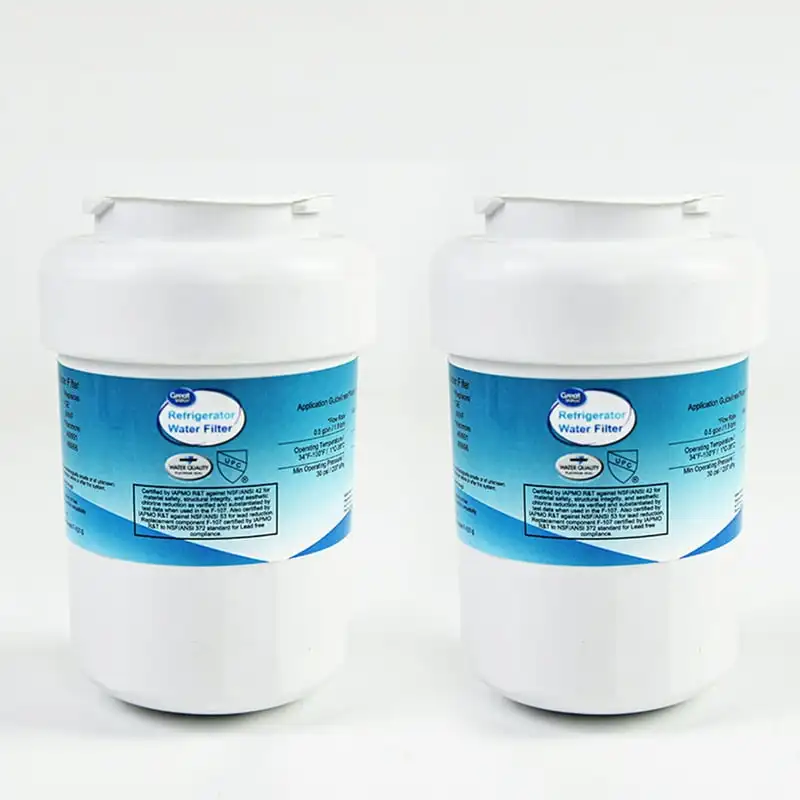 

Refrigerator Filter, White, 2-Pack, 3.54" Height, 300 gal, NSF 42&53 Certified