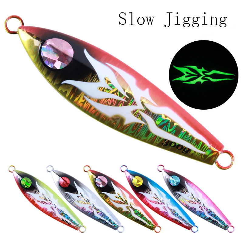 

Cranky Slow Jigs Artificial Bait 80g 100g 150g 200g Glow Metal Jigs Sinking Japan Jigging Lure Luminous Saltwater Fishing Baits