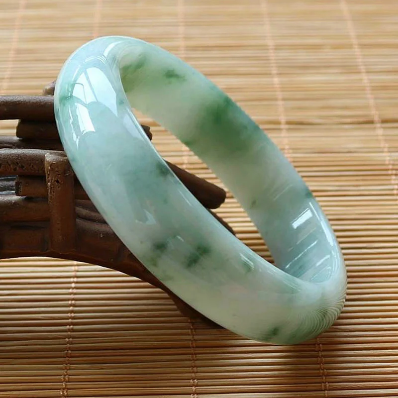Браслеты из Мьянмы лес лед восковые виды голубой цветок нефрит Изумрудный