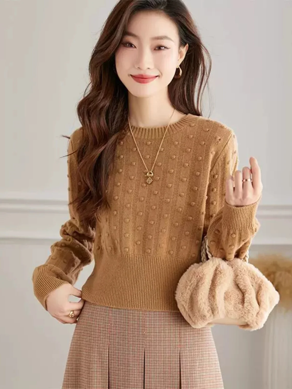 Внешняя торговля Большой бренд Counter Cut the Tag off Clearance Короткая вязаная женская