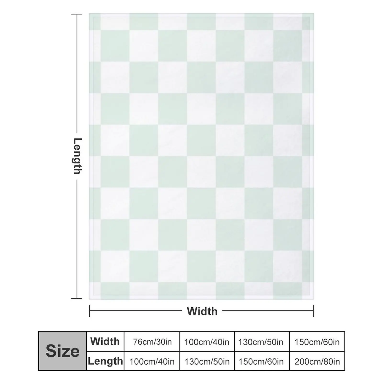Мятное клетчатое одеяло Роскошный спальный мешок Роскошные дизайнерские одеяла