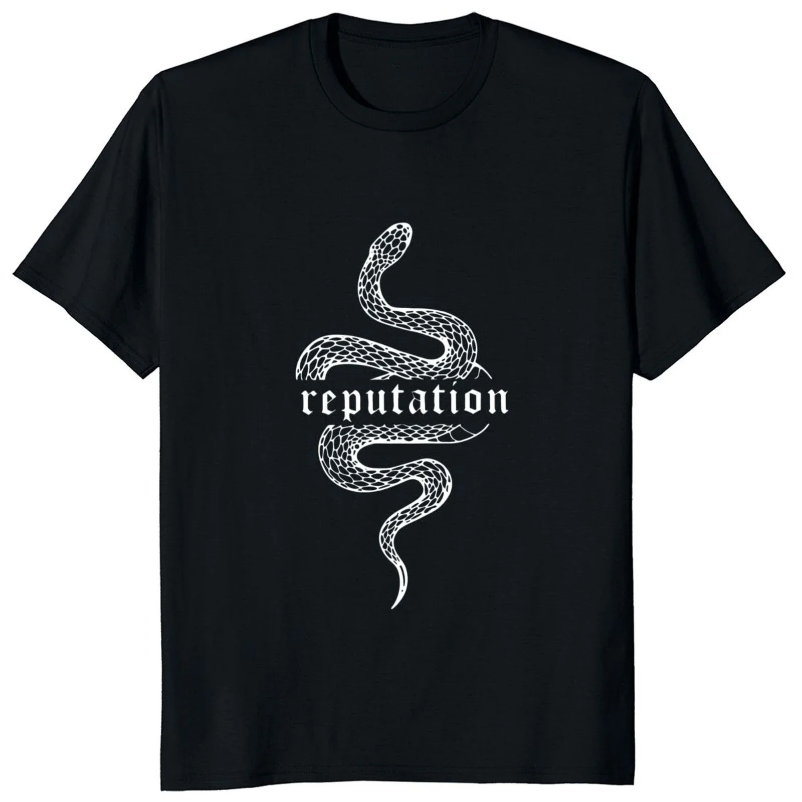 Летние топы футболка европейский размер змеиная репутация в полыни с коротким