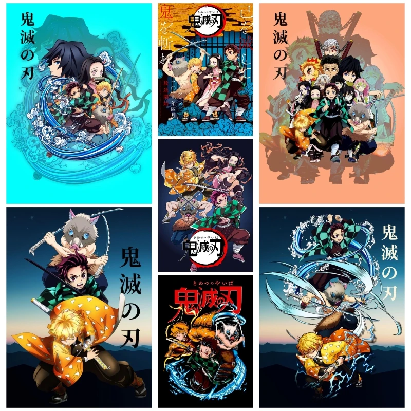 

Japanese Surrounding Anime Demon Slayer Nezuko Picture Oil Painting Wall Art Prints Living Room Home Christmas Decor 40x50cm