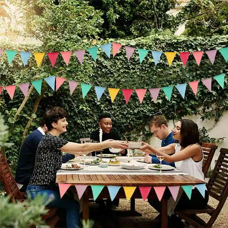 

Banner Outdoor Bunting for Garden Waterproof 12/18/24/36/72 Flags Bunting