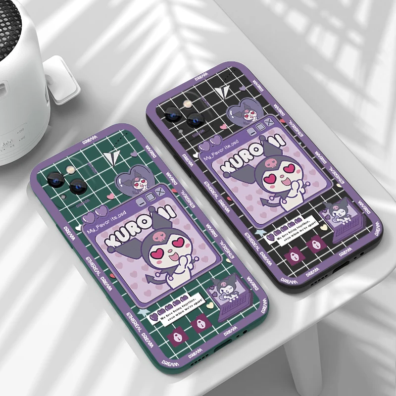 Чехол Kuromi Purple Tpu для Huawei Y7A Y7 2019 Y9 Prime Y6 Y6P P30 Lite P Smart Nova 5T Y70 Honor X8 X9 X8A X7 20 9X 50 Cover