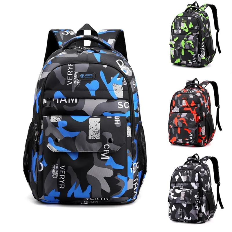 

Fashion Camouflage Backpack Nylon Waterproof School Bag Outdoor Travel Sports Double Shoulder Bag Climbing Hiking Backpack