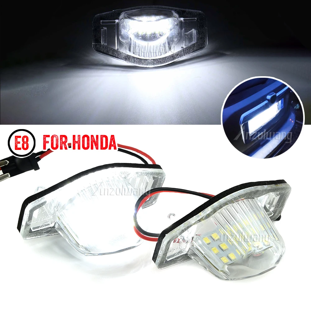 2 шт. 12В SMD 18 LED чисто белые фонари для подсветки номерного знака для Honda CR-V, Fit, Odyssey, Jazz, HRV, FRV, Stream. (art.: 3920dc962e63d) - 3920dc962e63d