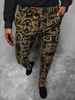spring and autumn mens new 3d printed gold pattern fashion pants personality wear fashionable mens quality pants
