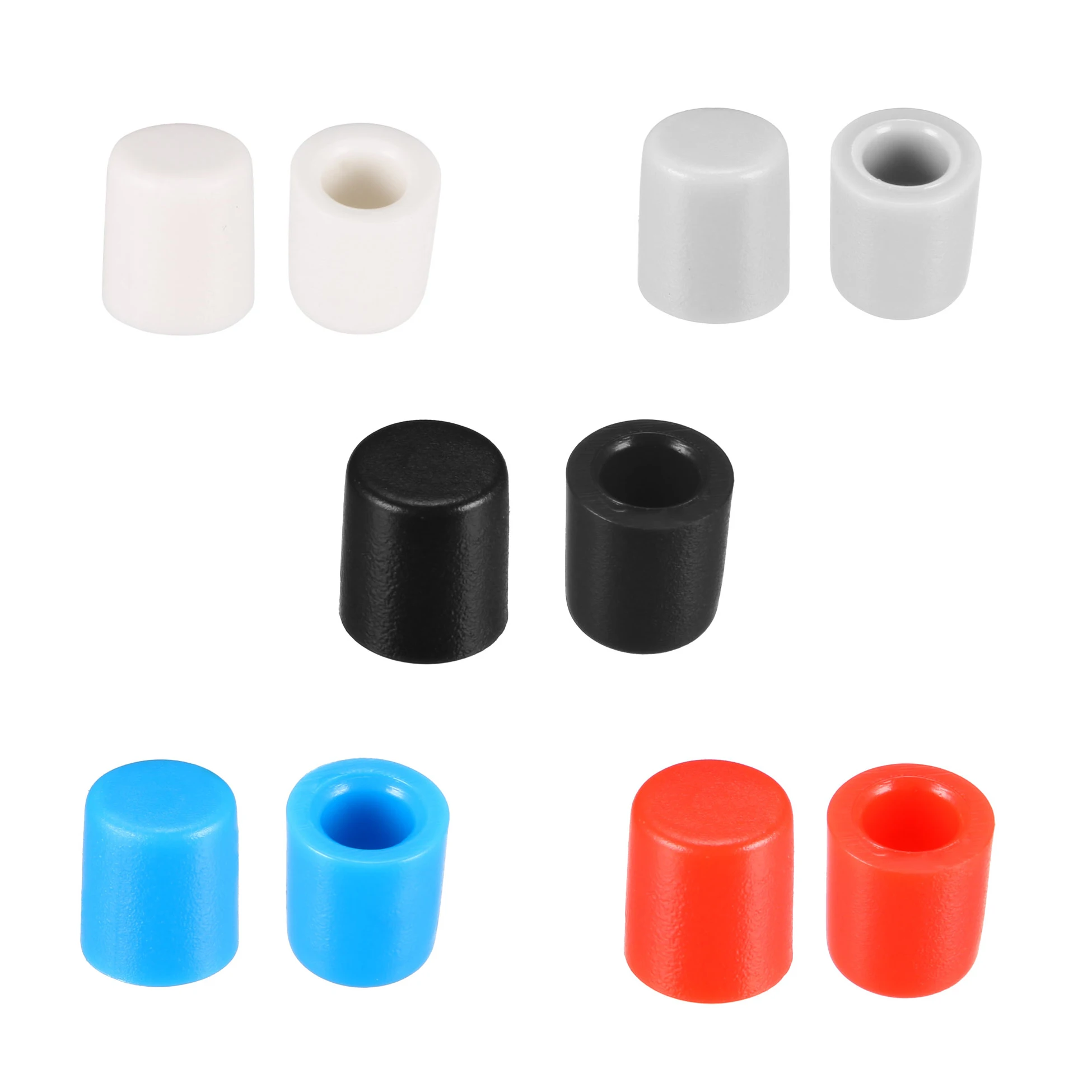 

20Pcs 5Color 5.8x6.5mm Plastic Cap Hat Kits Tactile Switch Caps Keycaps Protector for 6*6mm Tactile Push Button Switch Lid Cover