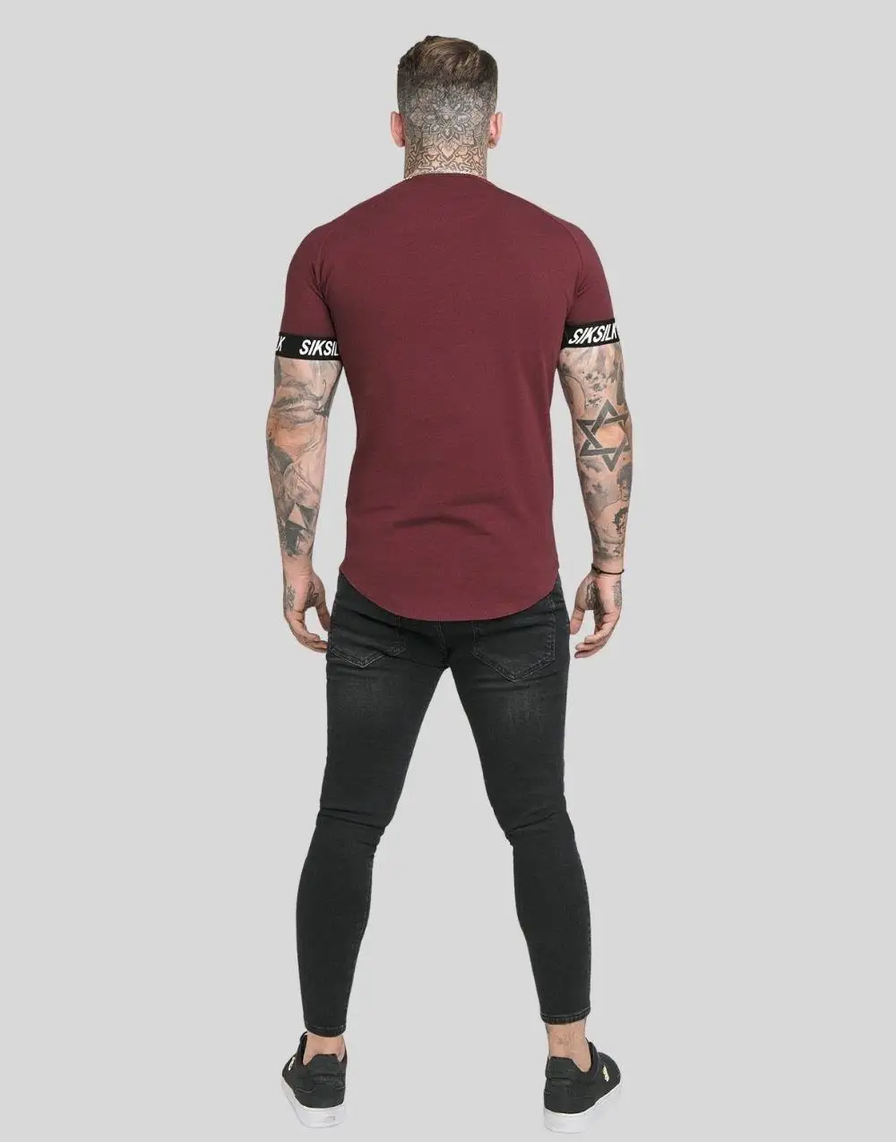 

SikSilk Burgundy Tech Tee Male T-Shirt