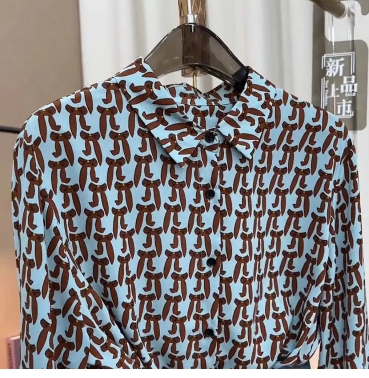 Женская летняя рубашка с принтом новинка модный Свободный приталенный шикарный