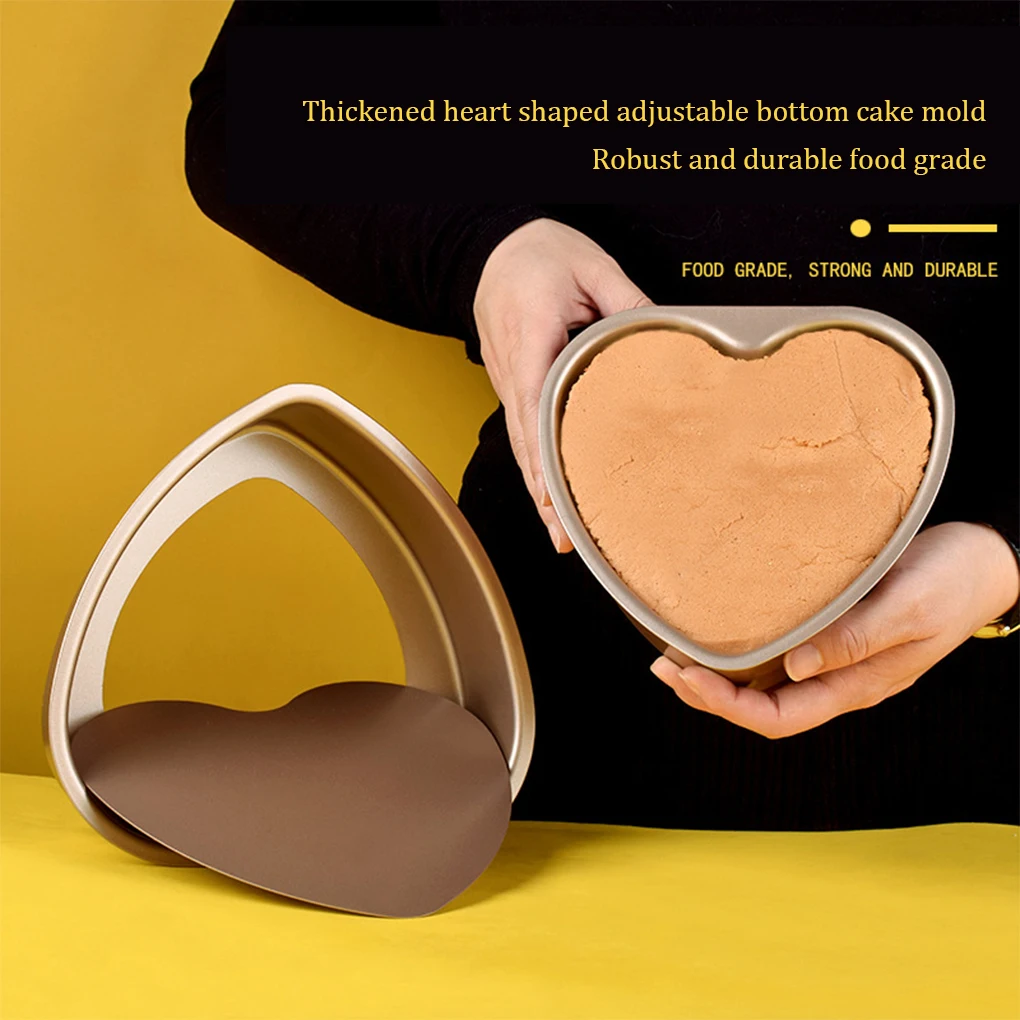 

Антипригарная алюминиевая форма для торта с глубоким сердцем и съемным дном, термостойкие формы, форма на день рождения и Рождество