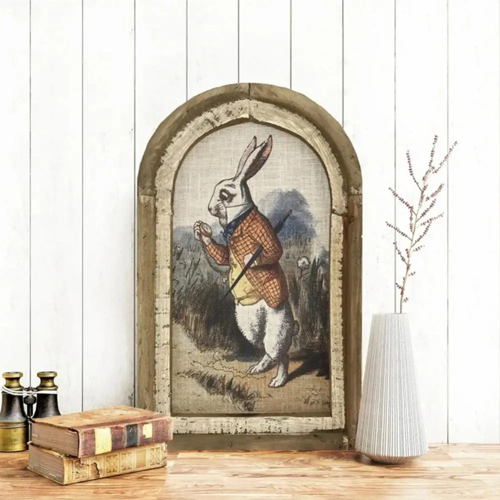 

Home Ornaments Wooden Sign Wall Mounted Farmhouse Decoration Art Painting Interesting Country Retro Wooden Plaque Arch Design