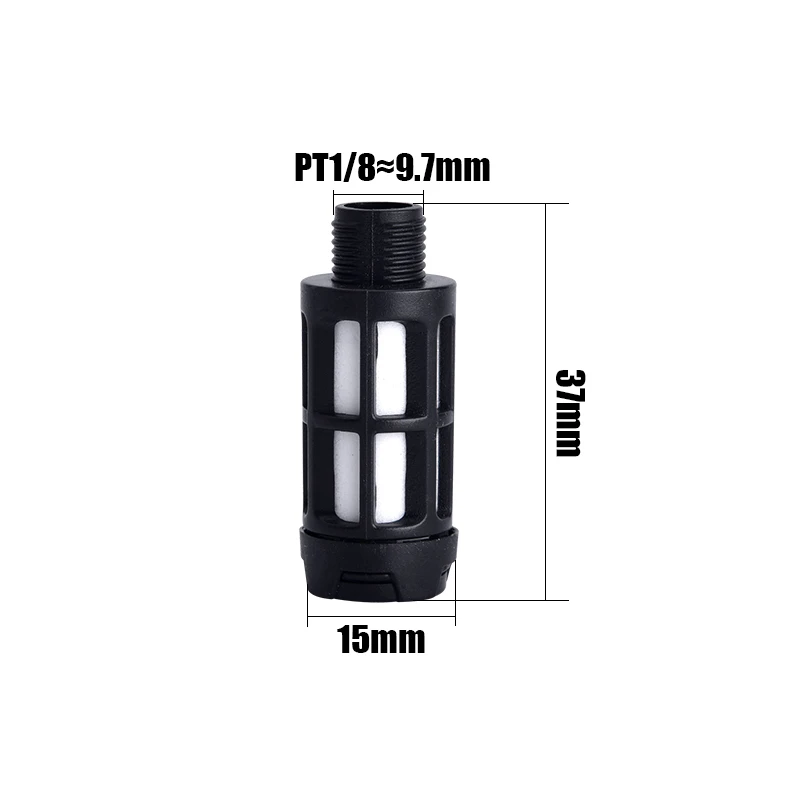 

Воздушный глушитель, пластиковый глушитель, пневматический 1/8 1/4 3/8 1/2, наружная резьба, поглощающий шумовой фильтр, скользящий замок для запотевающего насоса