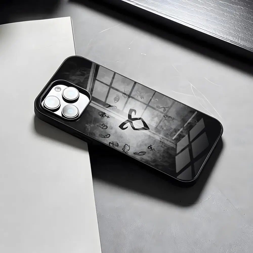 Фото Чехол для телефона S-Shadowhunters Rune для iPhone 17 Pro Max 15 Pro 16 14 Plus 12 13 Mini 11 Pro, противоударный, стеклянный №2