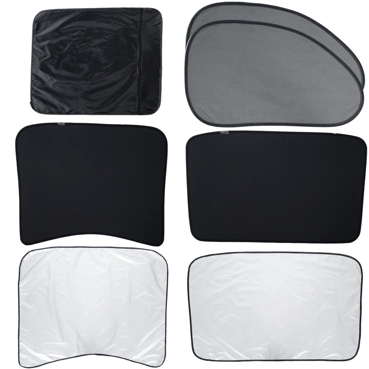 

Egdank Windshield Sun Shade Compatible with Tesla Polyester Shield for Model 3 Model Y Front Rear Sunroof UV Heat Protection Fol