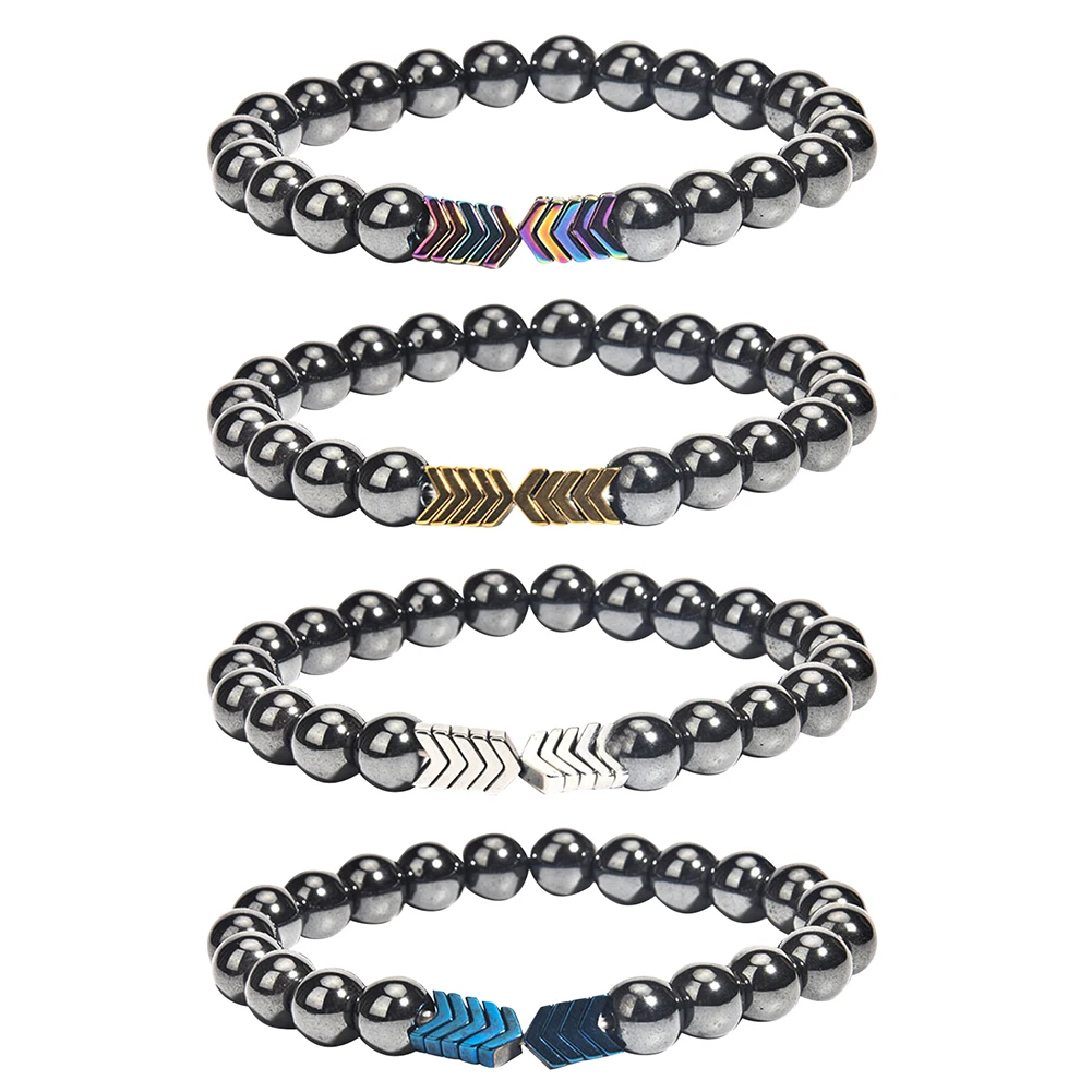 

Unisex Magnetic Hematite Bracelets Tiger Eye Stone Bead Couple Bracelets for Women Health Care Magnet Help Weight Loss Jewelry