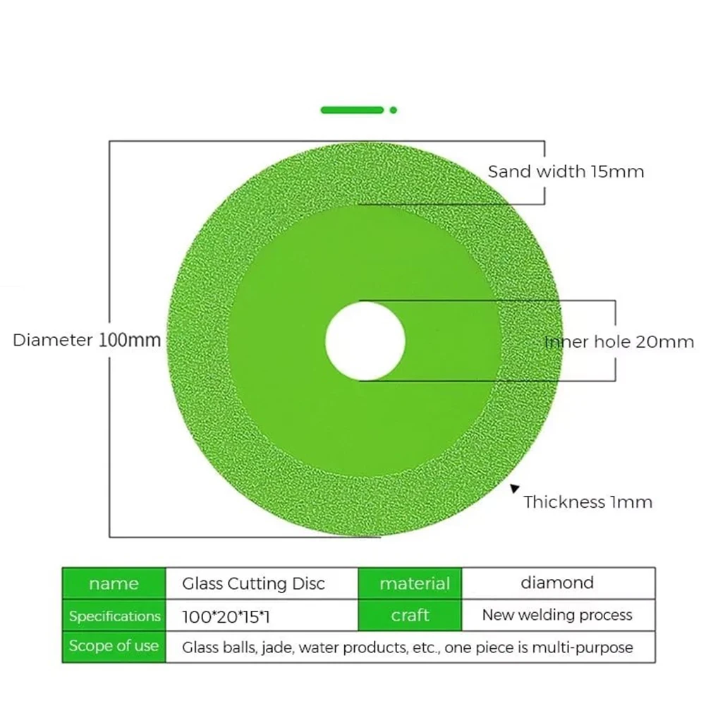 

1pc Glass Cutting Disc Marble Ceramic Tile Jade Polishing Grinding Disc Glass Special Cutting Blade Diamond Ultra-thin Saw Blade
