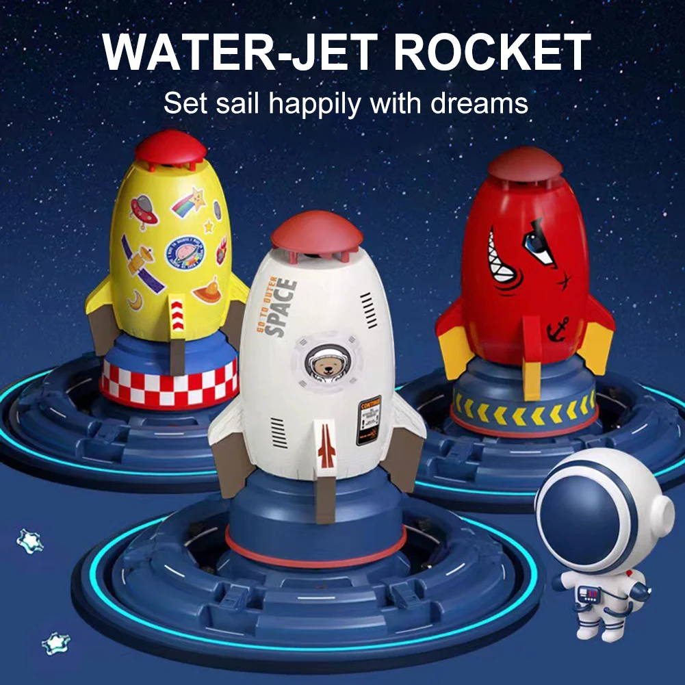 Space Rocket Jet Sprinkler Colorful Durable Spinning Flying 