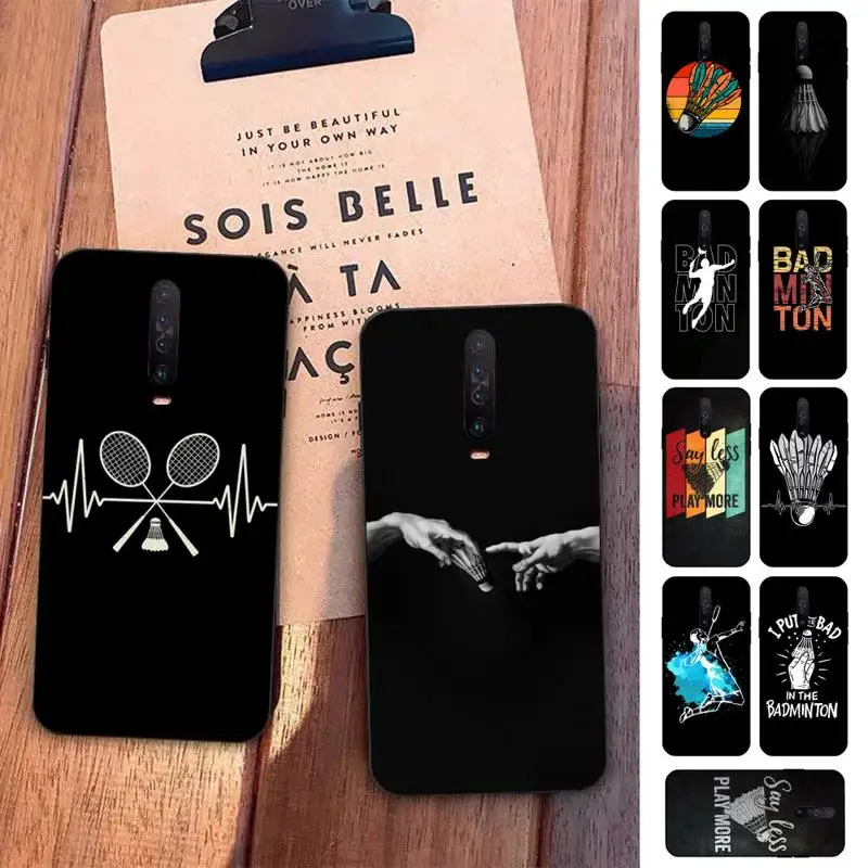 

Badminton Sport Phone Case for Redmi 5 6 7 8 9 A 5plus K20 4X S2 GO 6 K30 pro