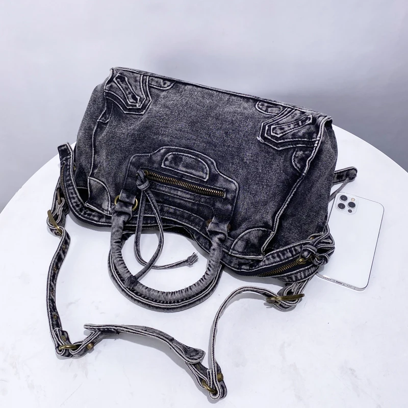 Мотоциклетные и байкерские джинсовые сумки для женщин роскошная дизайнерская