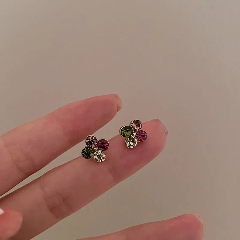 Серьги-гвоздики женские в Корейском стиле, из серебра 925 пробы