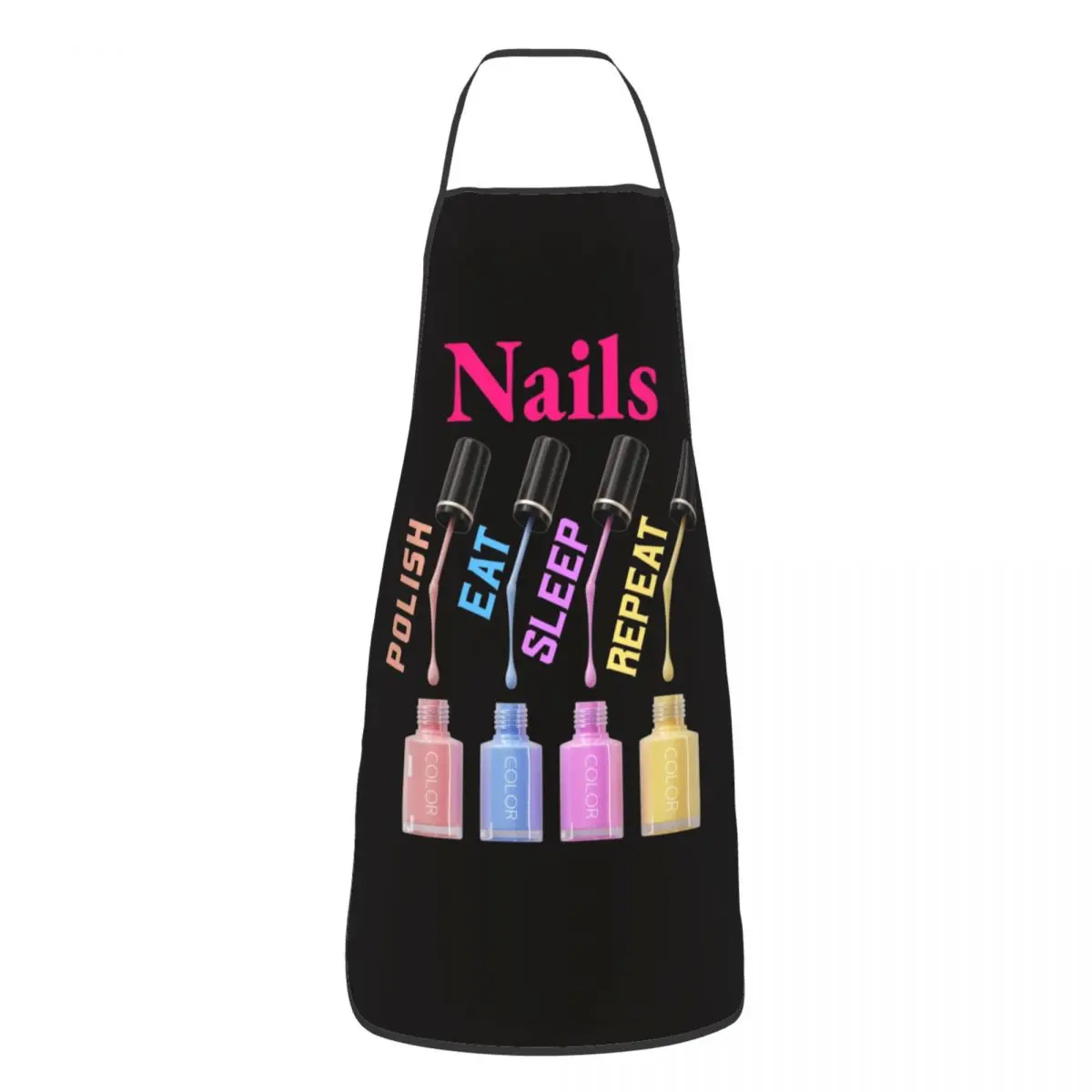 

Лак для ногтей, фартуки с повторным сном, забавные цитаты для взрослых, унисекс, кухонный шеф-повар, фартук для кухни, картина для выпечки