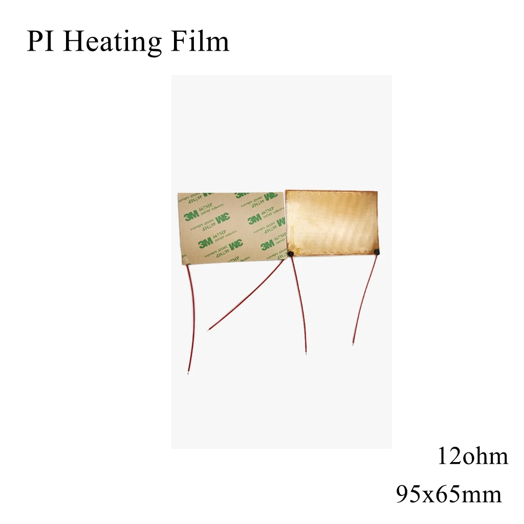 

95x65mm 5V 12V 24V 110V 220V PI Heating Film Polyimide Adhesive Electric Heater Plate Panel Pad Mat Fuel Foil Oil Engine Tank