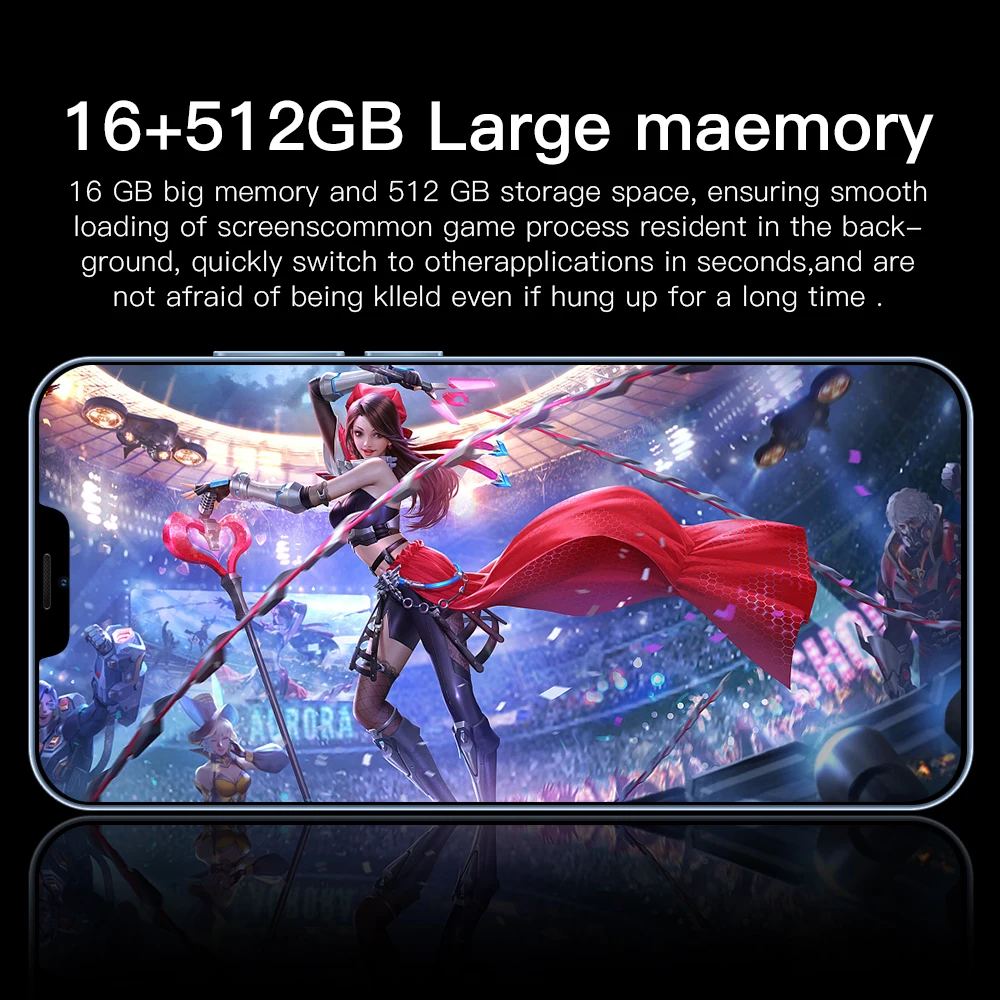Смартфон I13 Pro Max телефон с разблокировкой 6800 мАч 16 ГБ 512 6 8 дюйма 10 ядер 50 МП Android |