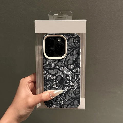Чехол для телефона с сексуальным кружевным узором для iPhone 17 17Air 16 15 14 Plus 13 12 11 17 Pro Max 16 Plus, силиконовый чехол-бампер Funda